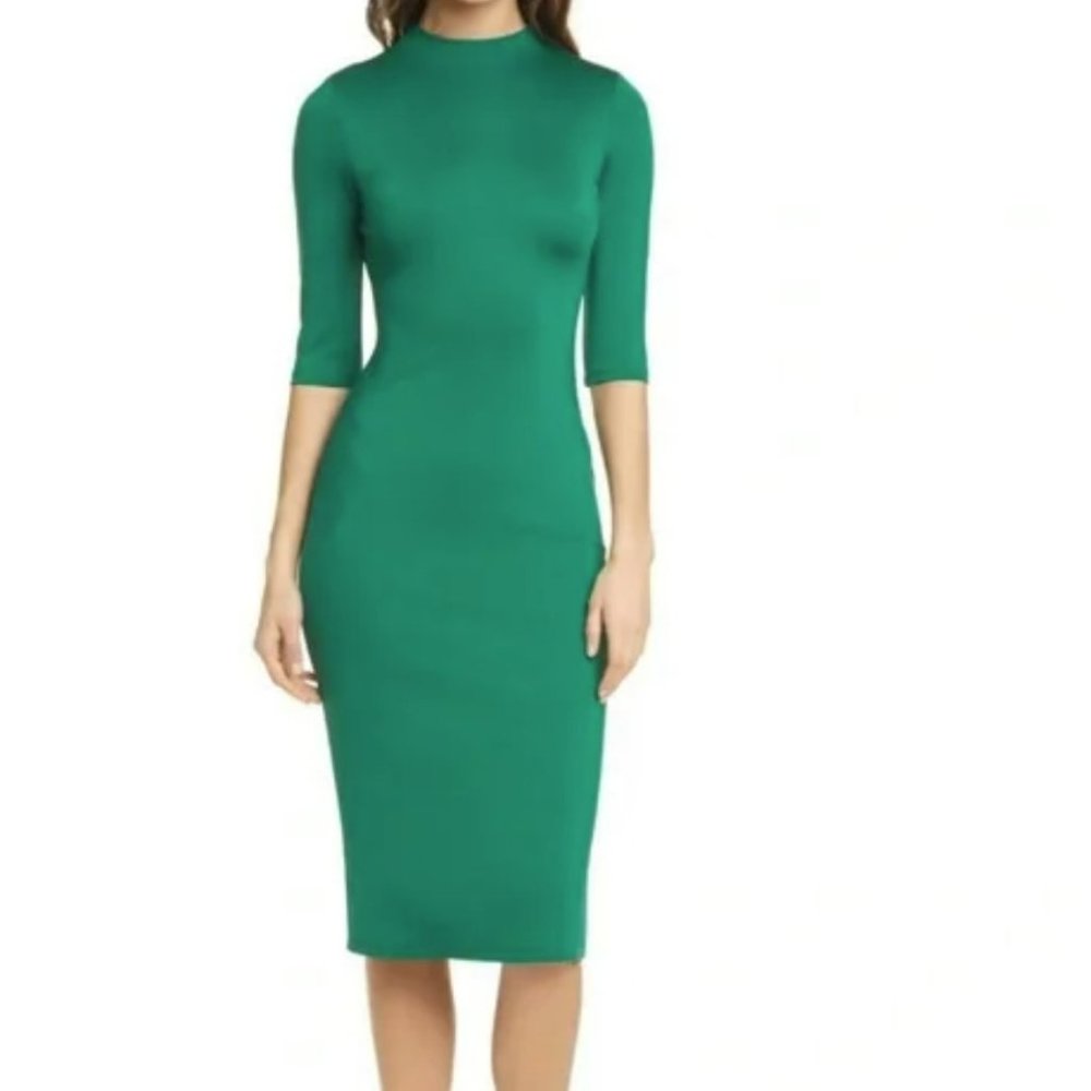 Alice + Olivia Delora Mock Neck Body-Con Dress